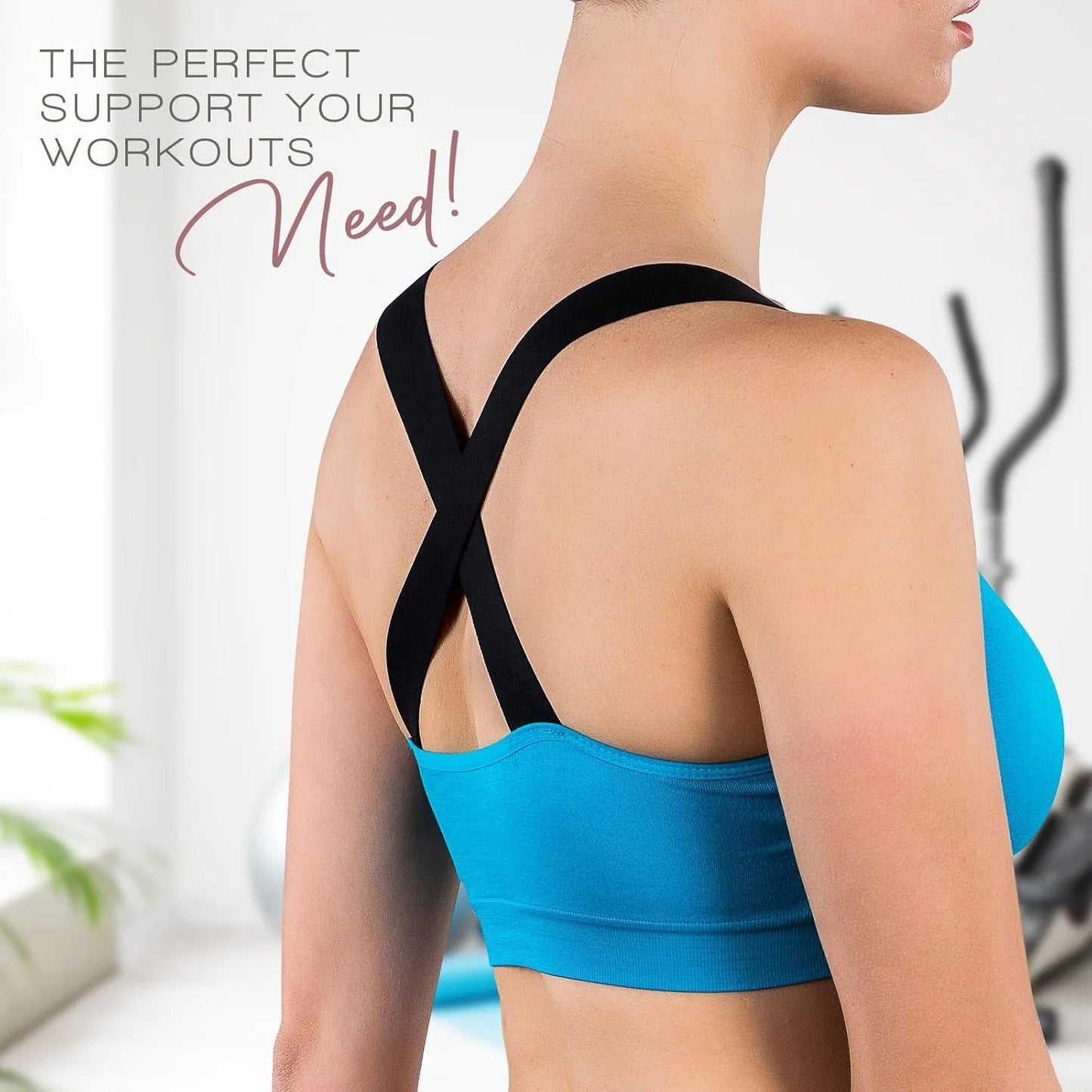 Women’S Sports Bra, Criss Cross Straps 1, S, 6 Pack