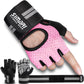 Breathable Workout Gloves for Men Women, Padded Weight Lifting Gloves with Wrist Wraps Support, Full Palm Protection, Grip for Gym Training, Fitness, Weightlifting, Exercise Fingerless Black