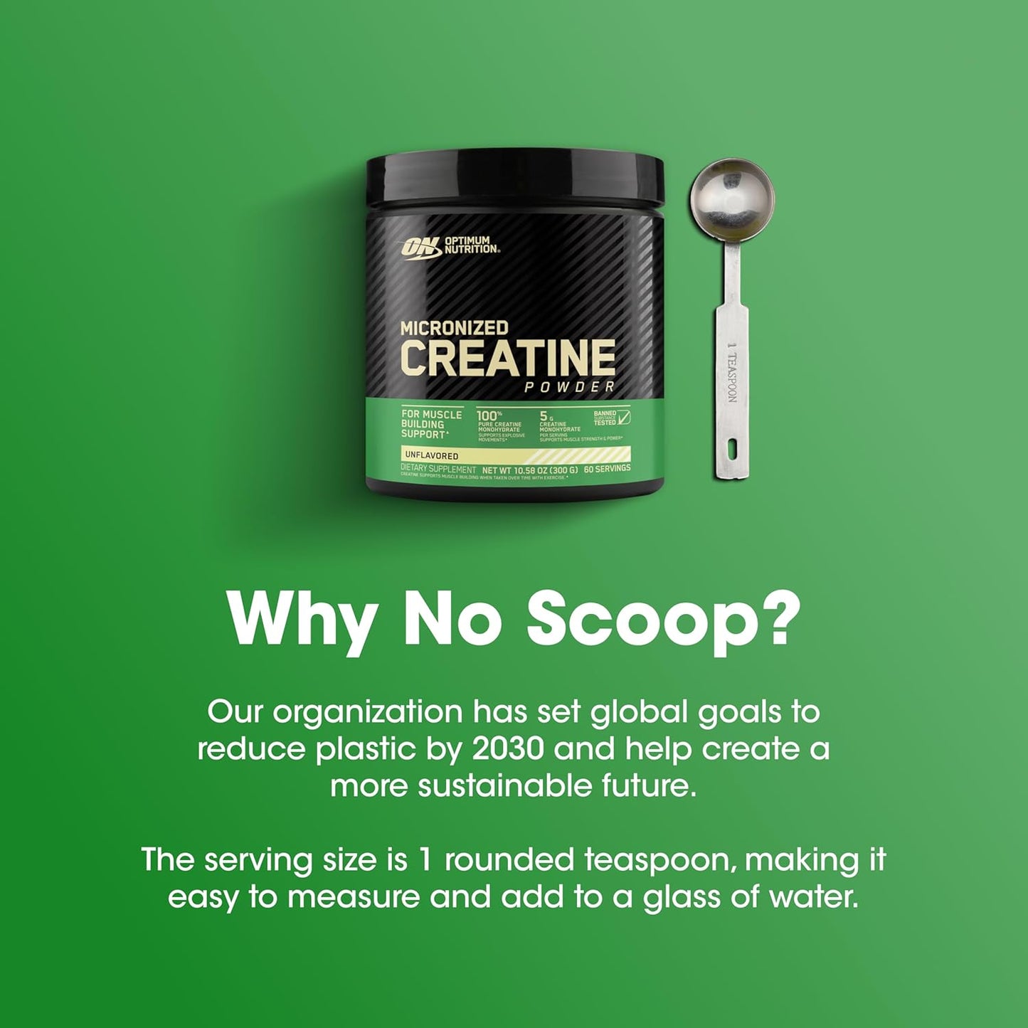 Micronized Creatine Monohydrate Powder, Unflavored, 60 Servings, 300 Grams (Packaging May Vary)