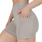 Womens High Waisted Biker Shorts with Side Pockets Workout Shorts 5”, 7”, 9”