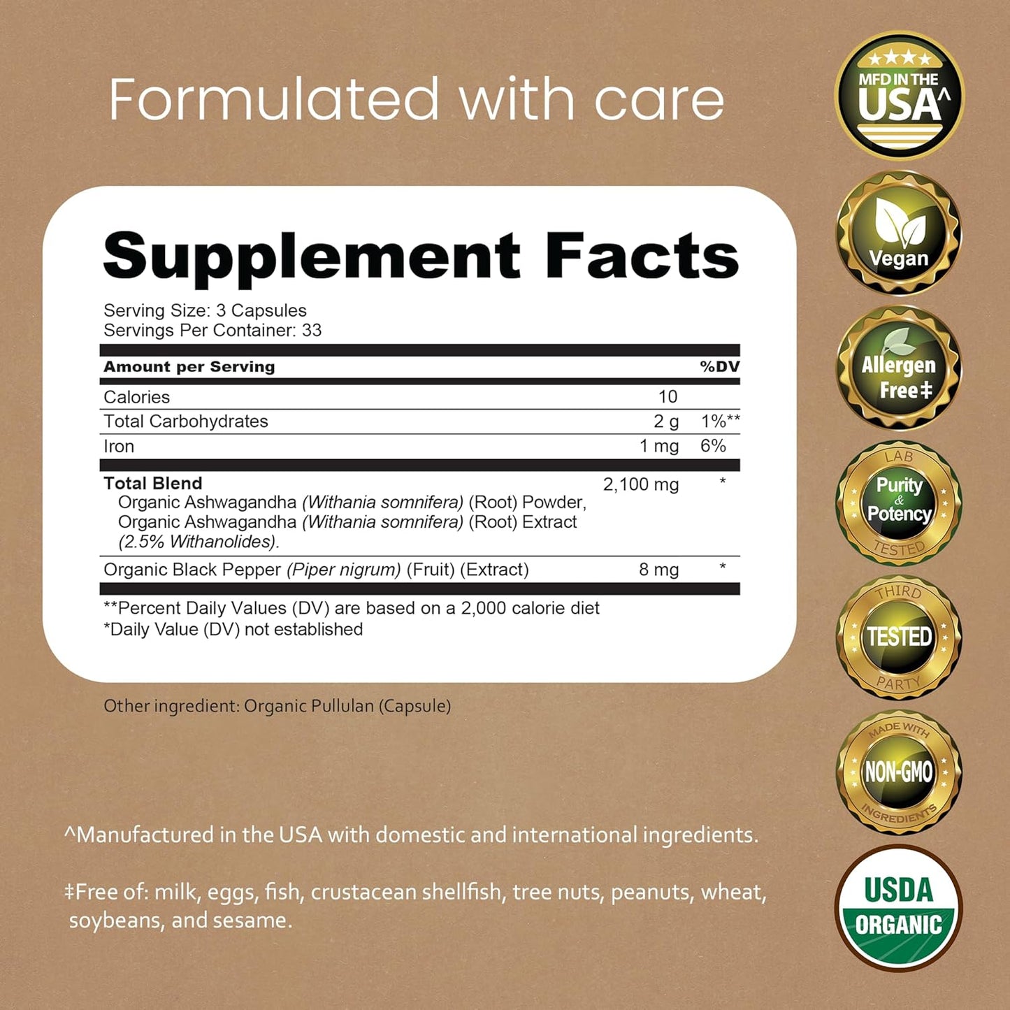 Organic Ashwagandha Capsules