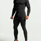 Men'S UPF 50+ Mock Long Sleeve Compression Shirts, Athletic Workout Shirt, Base Layer for Water Sports