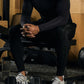 Men'S UPF 50+ Mock Long Sleeve Compression Shirts, Athletic Workout Shirt, Base Layer for Water Sports