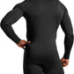 Men'S UPF 50+ Mock Long Sleeve Compression Shirts, Athletic Workout Shirt, Base Layer for Water Sports