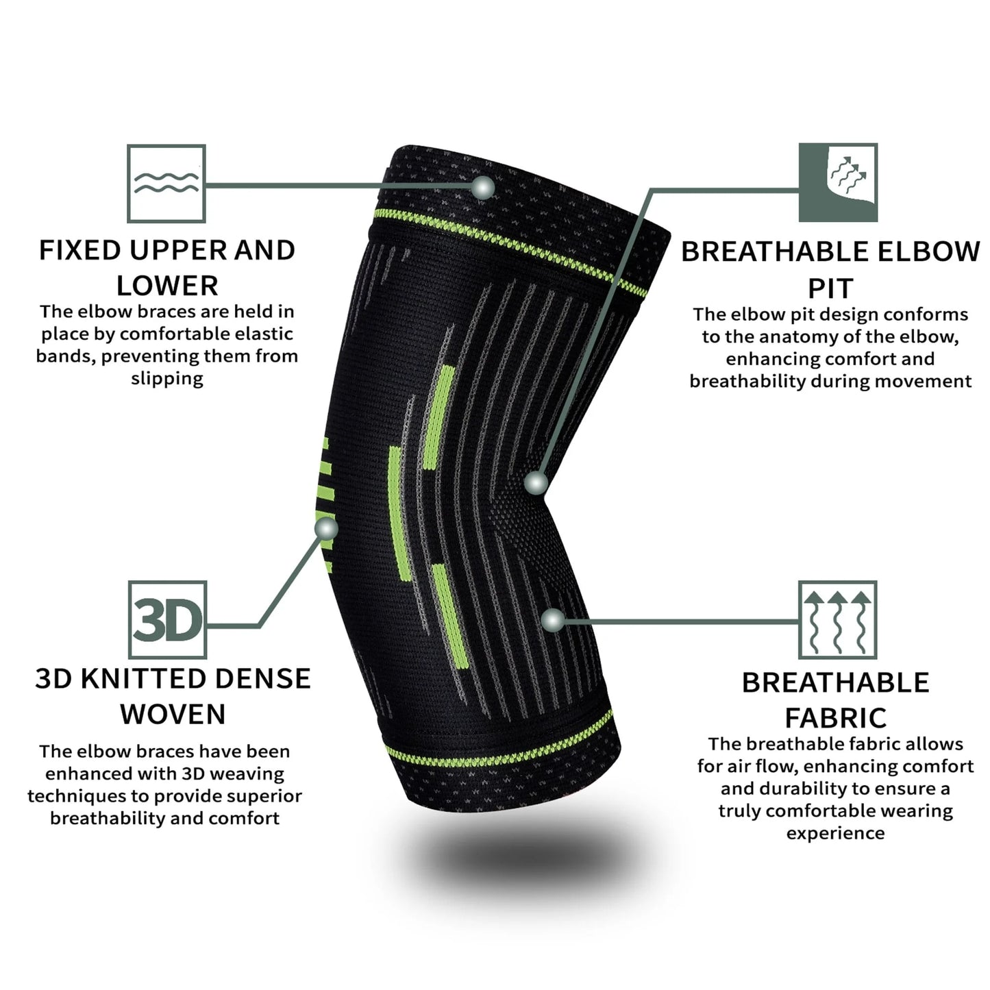 Elbow Brace,Compression Elbow Sleeves for Tendonitis and Tennis Elbow,Golfers, Arthritis, Bursitis, Elbow Pain Relief,Weightlifting, Fit for Men & Women-Xl