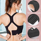 Racerback Sports Bras for Women 2 Pack Yoga Bras High Impact Support for Fitness Workout Bras with Removable Pads-M