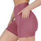 Womens High Waisted Biker Shorts with Side Pockets Workout Shorts 5”, 7”, 9”