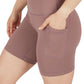 Womens High Waisted Biker Shorts with Side Pockets Workout Shorts 5”, 7”, 9”