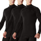 Men'S UPF 50+ Mock Long Sleeve Compression Shirts, Athletic Workout Shirt, Base Layer for Water Sports