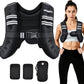 Weighted Vest,6Lb/8Lb/10Lb/12Lb/16Lb/20Lb/25Lb/30Lb Weight Vest with Reflective Stripe, Body Weight Vests for Women, Men, Weight Loss Workout, Strength Training, Running, Walking, Jogging