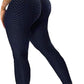 Women High Waisted Workout Yoga Pants Butt Lifting Scrunch Booty Leggings Tummy Control anti Cellulite Textured Tights