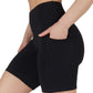 Womens High Waisted Biker Shorts with Side Pockets Workout Shorts 5”, 7”, 9”