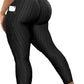 Women High Waisted Workout Yoga Pants Butt Lifting Scrunch Booty Leggings Tummy Control anti Cellulite Textured Tights