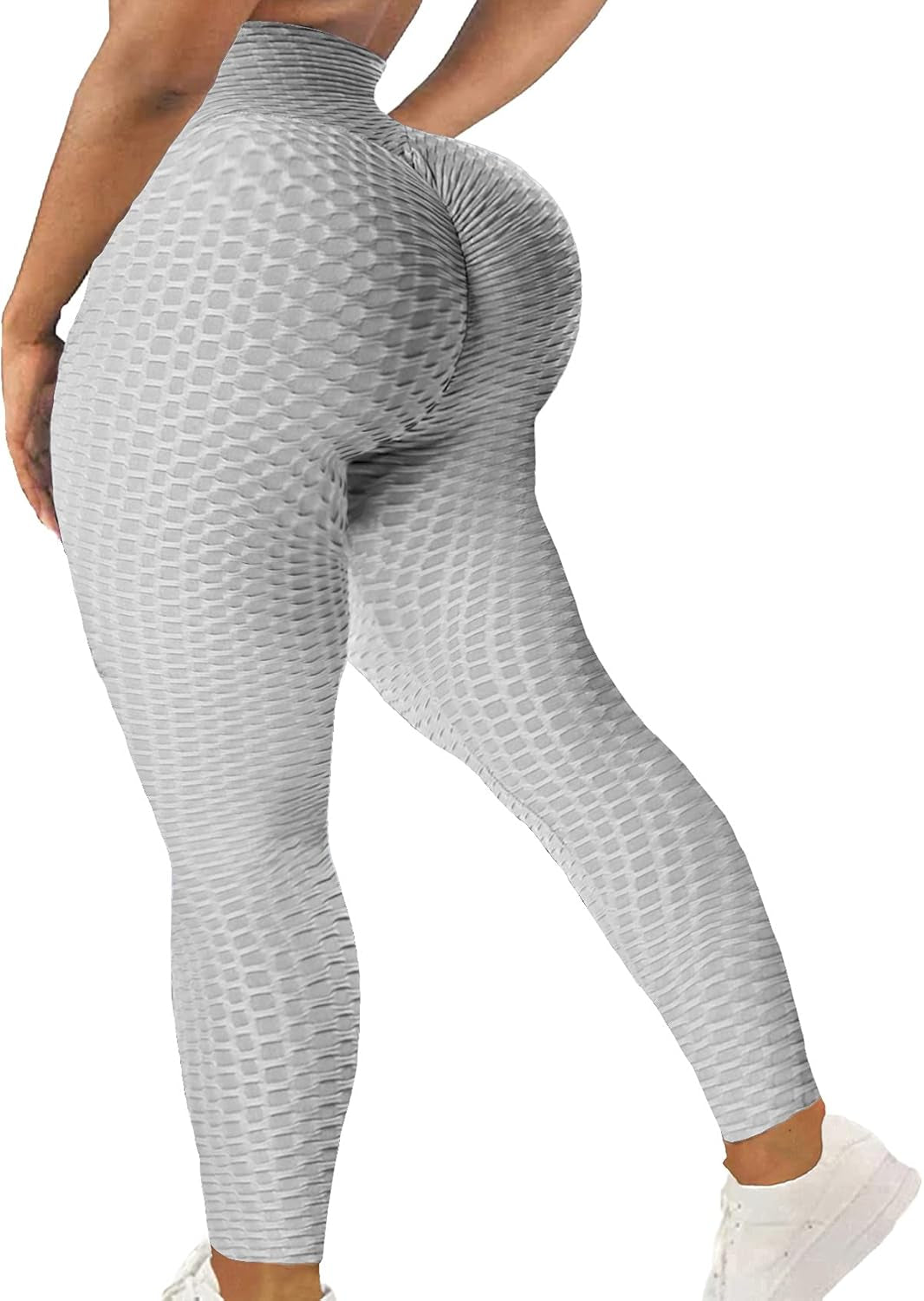 Women High Waisted Workout Yoga Pants Butt Lifting Scrunch Booty Leggings Tummy Control anti Cellulite Textured Tights