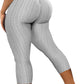 Women High Waisted Workout Yoga Pants Butt Lifting Scrunch Booty Leggings Tummy Control anti Cellulite Textured Tights