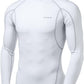 Men'S UPF 50+ Mock Long Sleeve Compression Shirts, Athletic Workout Shirt, Base Layer for Water Sports