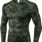 Men'S Compression Shirts Thermal Long Sleeve Athletic Workout Tops Gym Undershirts Sports Baselayers Running T Shirt for Men