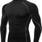 Men'S Compression Shirts Thermal Long Sleeve Athletic Workout Tops Gym Undershirts Sports Baselayers Running T Shirt for Men