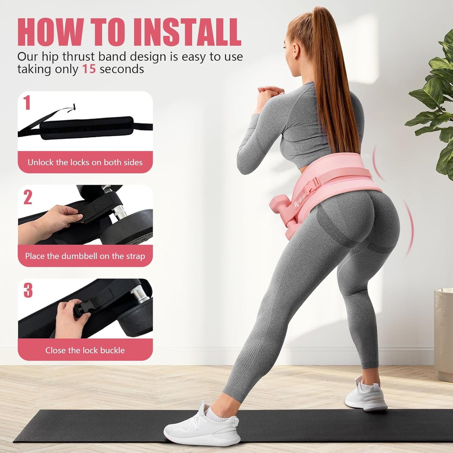 Dumbbell Hip Thrust Belt