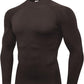 Men'S Compression Shirts Thermal Long Sleeve Athletic Workout Tops Gym Undershirts Sports Baselayers Running T Shirt for Men