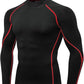 Men'S Compression Shirts Thermal Long Sleeve Athletic Workout Tops Gym Undershirts Sports Baselayers Running T Shirt for Men