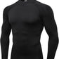 Men'S Compression Shirts Thermal Long Sleeve Athletic Workout Tops Gym Undershirts Sports Baselayers Running T Shirt for Men