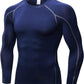 Men'S Compression Shirts Thermal Long Sleeve Athletic Workout Tops Gym Undershirts Sports Baselayers Running T Shirt for Men