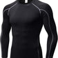 Men'S Compression Shirts Thermal Long Sleeve Athletic Workout Tops Gym Undershirts Sports Baselayers Running T Shirt for Men