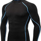 Men'S Compression Shirts Thermal Long Sleeve Athletic Workout Tops Gym Undershirts Sports Baselayers Running T Shirt for Men