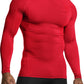 Men'S UPF 50+ Mock Long Sleeve Compression Shirts, Athletic Workout Shirt, Base Layer for Water Sports