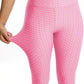 Women High Waisted Workout Yoga Pants Butt Lifting Scrunch Booty Leggings Tummy Control anti Cellulite Textured Tights