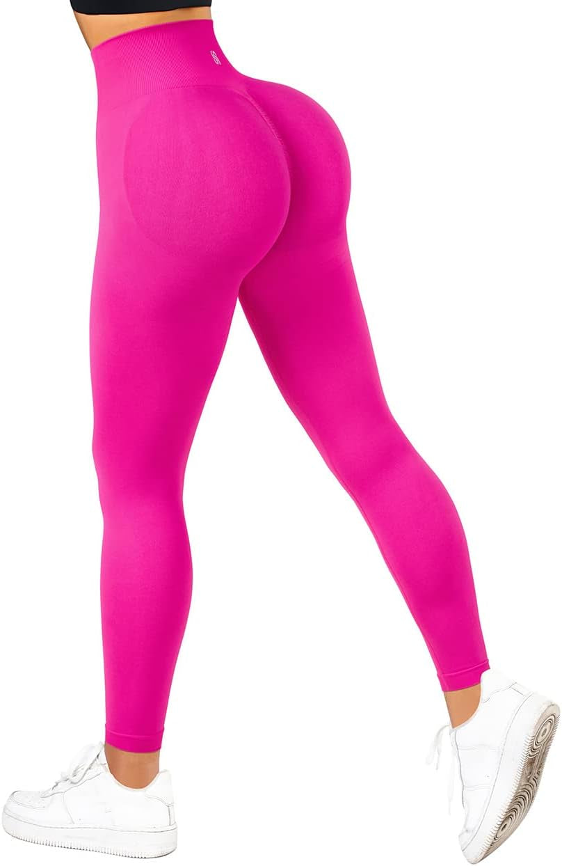 Women Scrunch Butt Lifting Seamless Leggings Booty High Waisted Workout Yoga Pants