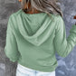 Half Boutton Womens Hoodies Drawstring Hooded Sweatshirts for Woman with Pocket