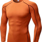 Men'S Compression Shirts Thermal Long Sleeve Athletic Workout Tops Gym Undershirts Sports Baselayers Running T Shirt for Men