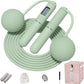 Skipping Ropes for Adults -Cordless Counter Jump Rope with Large Cordless Ball-Weighted Jump Rope for Women with LCD Display