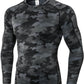 Men'S Compression Shirts Thermal Long Sleeve Athletic Workout Tops Gym Undershirts Sports Baselayers Running T Shirt for Men