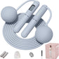 Skipping Ropes for Adults -Cordless Counter Jump Rope with Large Cordless Ball-Weighted Jump Rope for Women with LCD Display