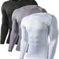 Compression Shirts for Men Long Sleeve Cool Dry Athletic Workout Tee Shirts Fishing Sun Shirts Sports Thermal Tights