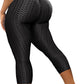 Women High Waisted Workout Yoga Pants Butt Lifting Scrunch Booty Leggings Tummy Control anti Cellulite Textured Tights