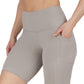 Womens High Waisted Biker Shorts with Side Pockets Workout Shorts 5”, 7”, 9”
