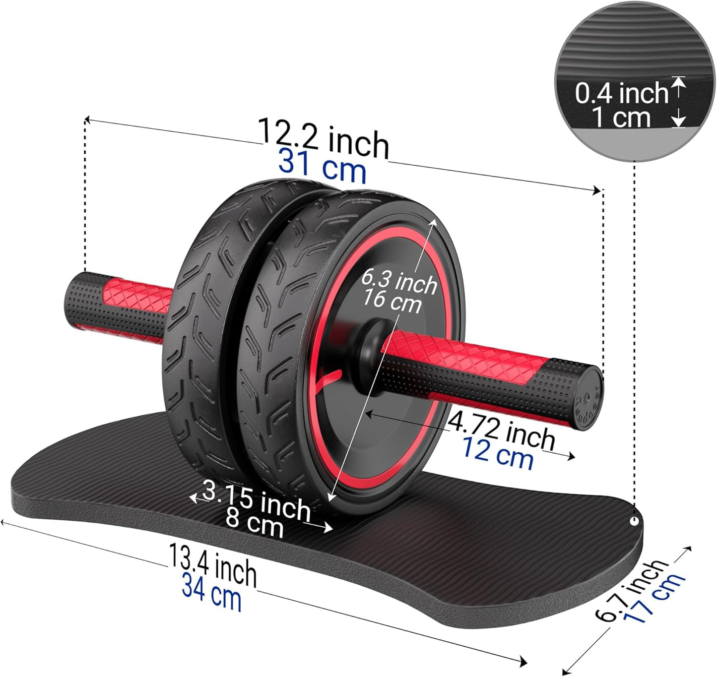 Ab Roller Wheel with Knee Pad