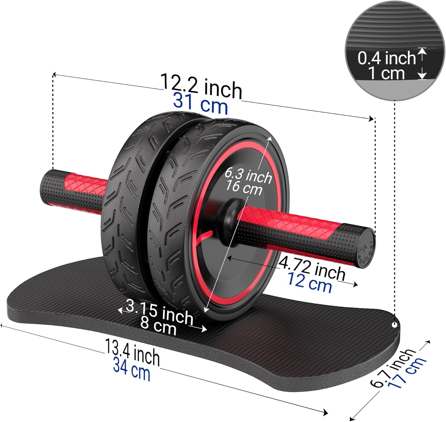 Ab Roller Wheel with Knee Pad