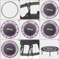 40"-48" Silent Mini Trampoline Fitness Trampoline Bungee Rebounder Jumping Cardio Trainer Workout for Adults-Max Limit 330Lbs