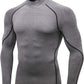 Men'S Compression Shirts Thermal Long Sleeve Athletic Workout Tops Gym Undershirts Sports Baselayers Running T Shirt for Men