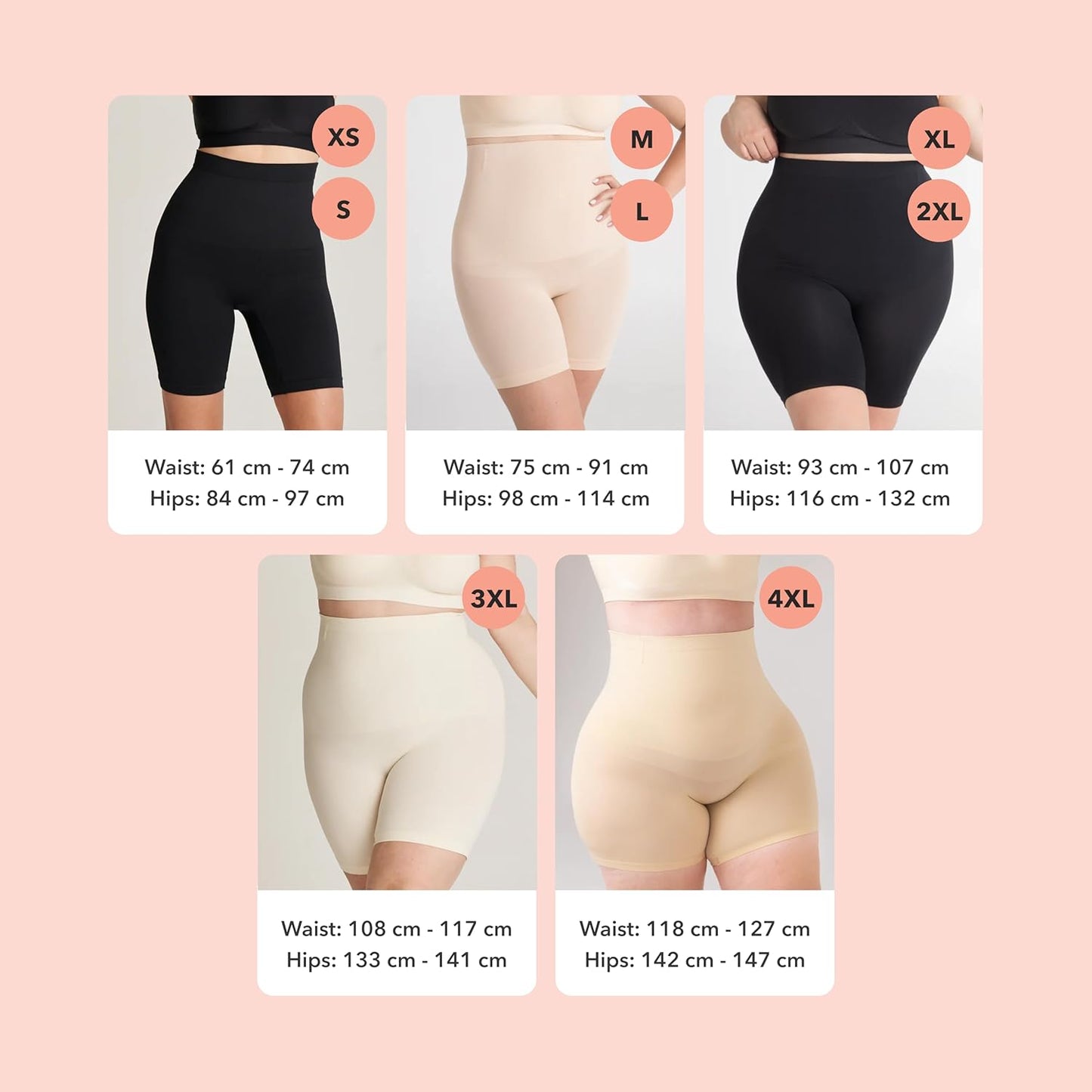 High-Waisted Shapewear Tummy Control Shorts
