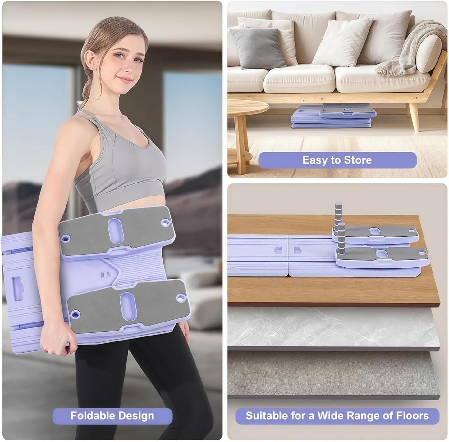 Pilates Reformer Board Set - 2026 Foldable 8-In-1 Pilates Machine for Full Body Workouts, Ab Core Trainer with Resistance Bands, Portable Home Pilates Equipment for Women & Men