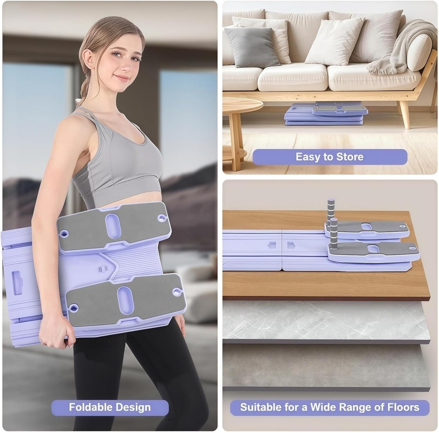 Pilates Reformer Board Set - 2026 Foldable 8-In-1 Pilates Machine for Full Body Workouts, Ab Core Trainer with Resistance Bands, Portable Home Pilates Equipment for Women & Men