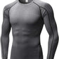 Men'S Compression Shirts Thermal Long Sleeve Athletic Workout Tops Gym Undershirts Sports Baselayers Running T Shirt for Men