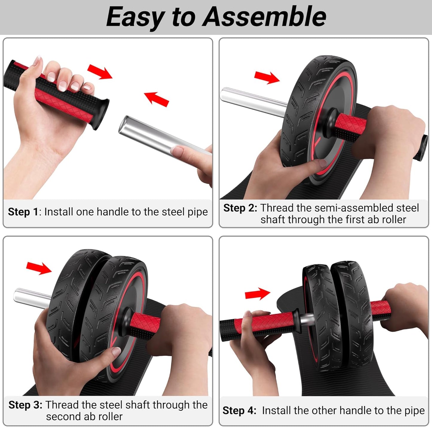 Ab Roller Wheel with Knee Pad