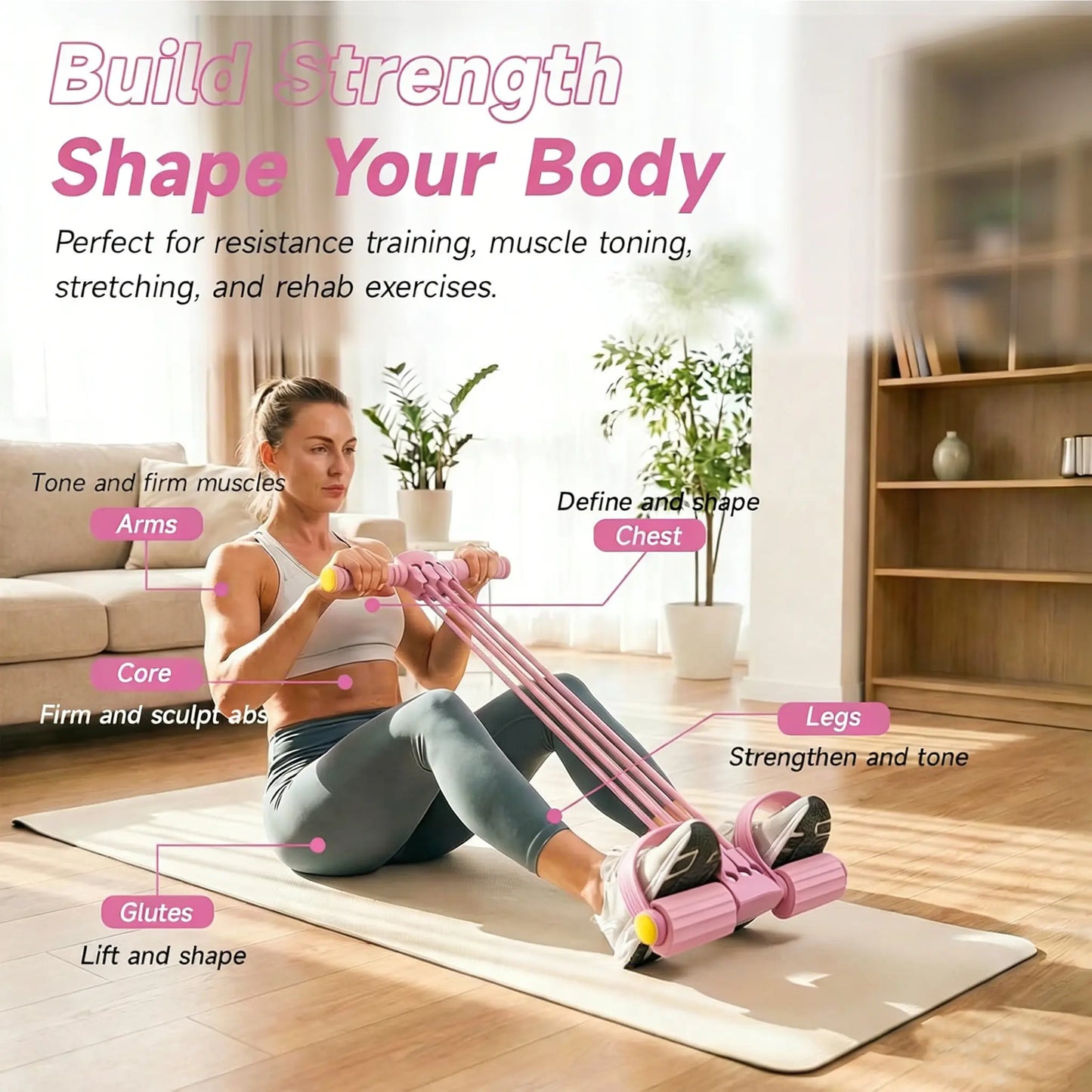 3-In-1 Multifunction Pedal Resistance Band